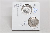 1960 PD Silver Dimes