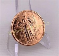 Standing Liberty One Ounce .999 Copper Round