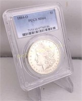 1884-O Morgan Silver Dollar PCGS MS64