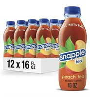B/B 18/03/2024 12 pk Snapple Peach Tea, 16 fl oz