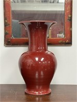 Chinese Oxblood Baluster Vase