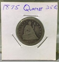 1875 US Seated quarter