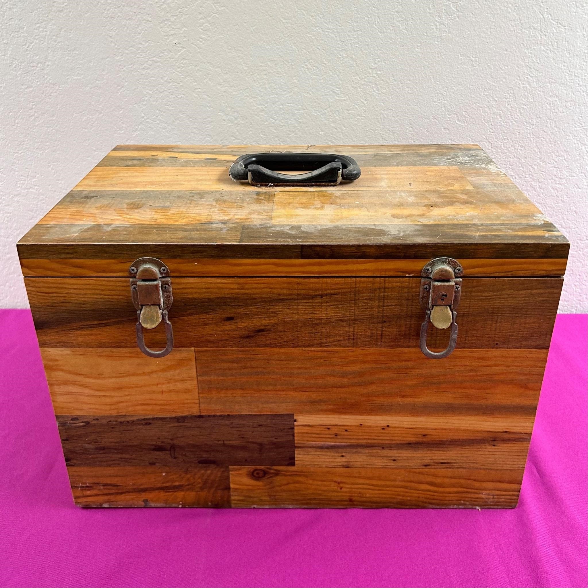 Bowen Sport Wood Box w Fishing Items