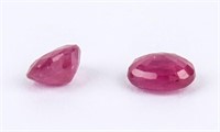 Jewelry Lot of 2 Natural Ruby Gemstones 1.05 CTW