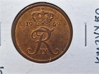 1969 Denmark coin