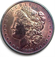 1889 Morgan Great Purple Toning