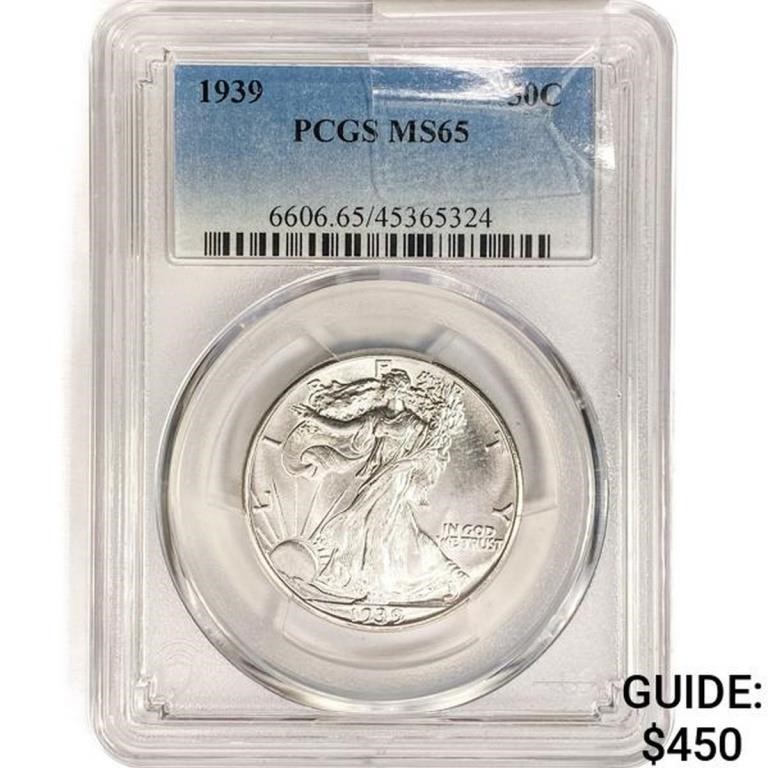 1939 Walking Liberty Half Dollar PCGS MS65