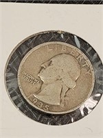 1935 D silver Washington quarter