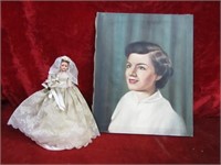 Oil Painting and Bride doll.