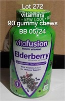 BB 5/24 Elderberry Vitamins VITAFUSION PK/90