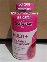 BB 3/24 Vitamins HairSkinNail ONEADAY Gummies