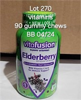 BB 4/24 Elderberry Vitamins VITAFUSION PK/90