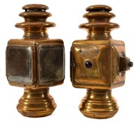 Antique Dietz  Brass Automobile Lanterns (2)