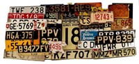 Collection of Foreign License Plates & Road Sign