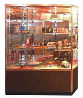 Display Case Full of Coca Cola Collectibles