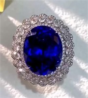 21.5ct Natural Tanzanite 18Kt Gold Ring