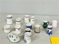 collection of 14 hotel & restaurant creamers
