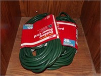TWO(2) NEW 40' EXTENSION CORDS