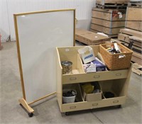 Rolling Storage Shelf w/Contents & Rolling Dry