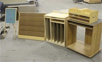(2) Wood Storage Shelves, Approx 25"x15"x31" &
