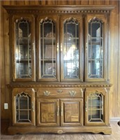 Wood Buffet Cabinet w/ Glass Doors
Appr