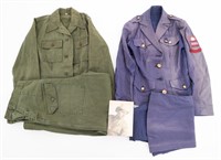 WWII US WAC HBT & AWVS UNIFORMS & PHOTOGRAPH