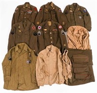 WWII US ARMY UNIFORM IKE JACKETS TUNICS & TROUSERS