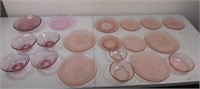 Rose coloured glass collection