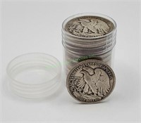 ONE Walking lIberty Half Dollar From Roll