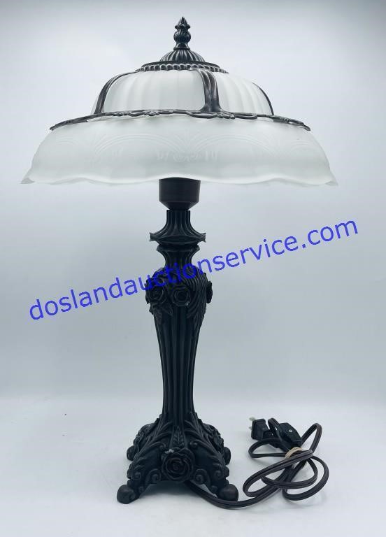 Decorative Glass Shade Lamp (19”)