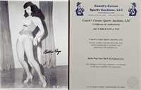 Bettie Page Photo, Hand Signed, COA