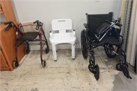 Wheelchair, walker and shower chair