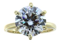 14kt Gold 5.26 ct VS Lab Diamond Solitaire Ring