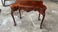 Early Mahogany Flip Top Game Table w/ Drawer