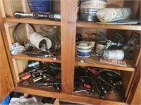 Tool cupboard Contents- air ratchets, cyl. Hones,