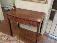 Mahogany console table, single drawer
