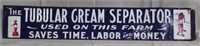 "The Tubular Cream Separator" embossed tin sign,