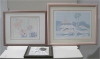 Two Framed Prints & One Frame Home Decor See Info