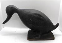 Cast Iron Duck Statue - Signed