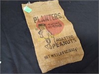Planters roasted peanuts burlap bag, 1960s (empty)
