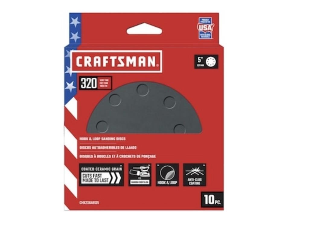 CRAFTSMAN Ceramic Alumina Disc Sandpaper 10PC