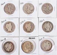 Coin Silver Half Dollar Collection  Barber & More
