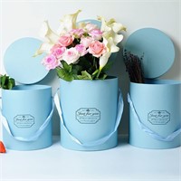 Cylindrical Packaging Flower Paper Box  (Blue)
