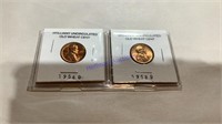 2- uncirculated wheat pennies