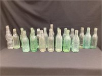 (20) Iowa Embossed Soda Pop Bottles, (2) Anamosa,