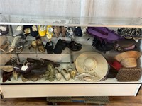 Assorted Ladies Hats and High Heel Shoes