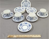 Wood Staffordshire Blue Heritage Cups & Saucers