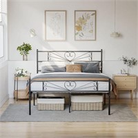 BEXEVUE Bed Frame Queen with Headboard and Footboa