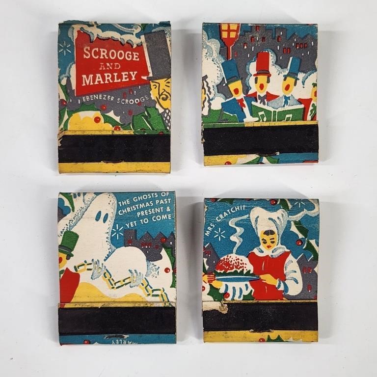 SET OF 4 CHRISTMAS SCENE MATCHBOOKS