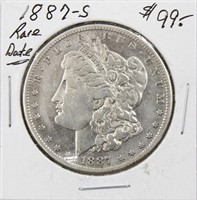 1887-S Morgan Silver Dollar Coin Rae Date
